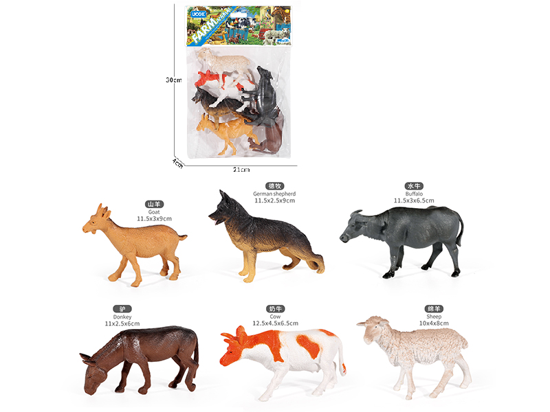 5" Farm Animal Set 6pcs