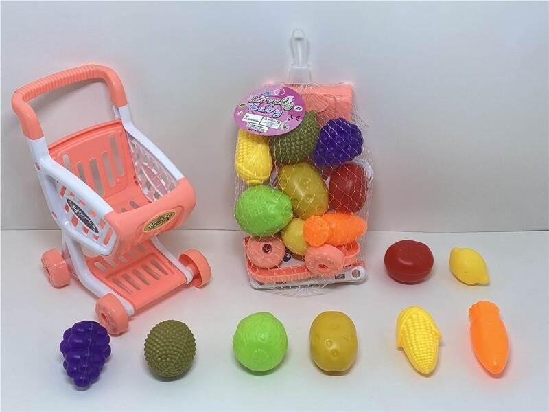 Shopping Cart + Fruits Set