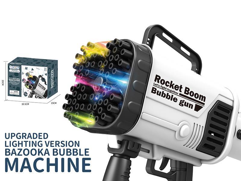 64 Holes Bazooka Bubble Machine With Lights