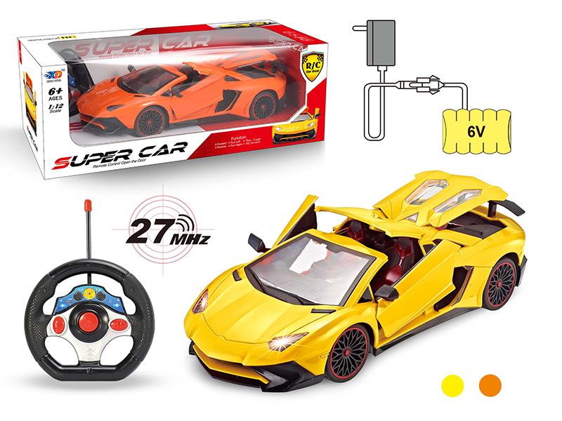 1:12 Lamborghini 4 Open Doors Remote Control Car (With Charger,Rechargeable Batteries)