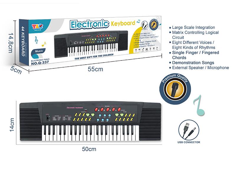 44 Key Multifunctional Electronic Organ With Microphone, USB Cable
