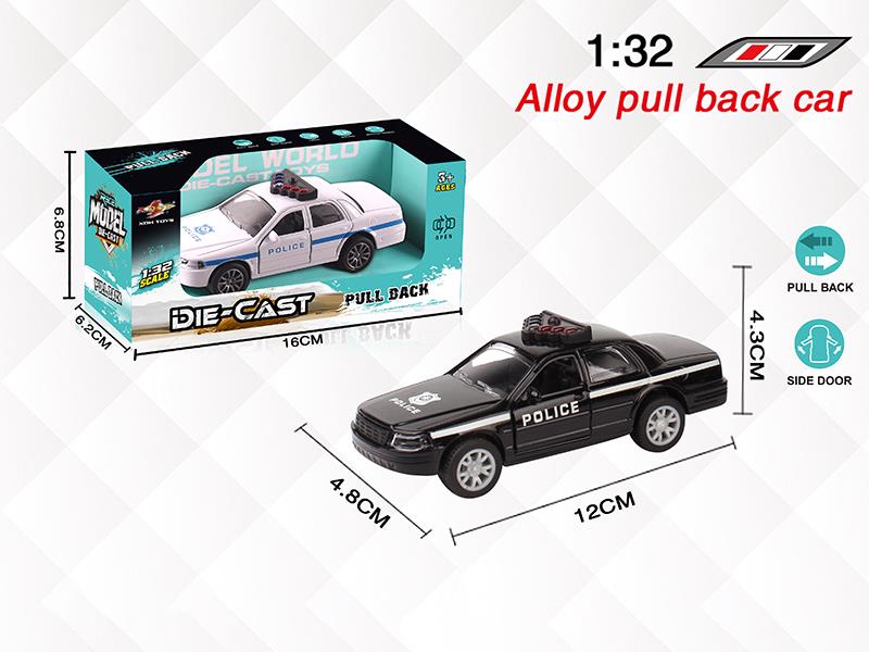 1:32  Alloy Open Doors Pull Back Police Car