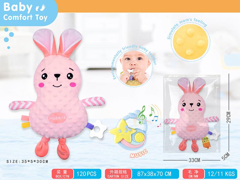 Baby Comfort Toy Rabbit Plush Doll + Music Toy