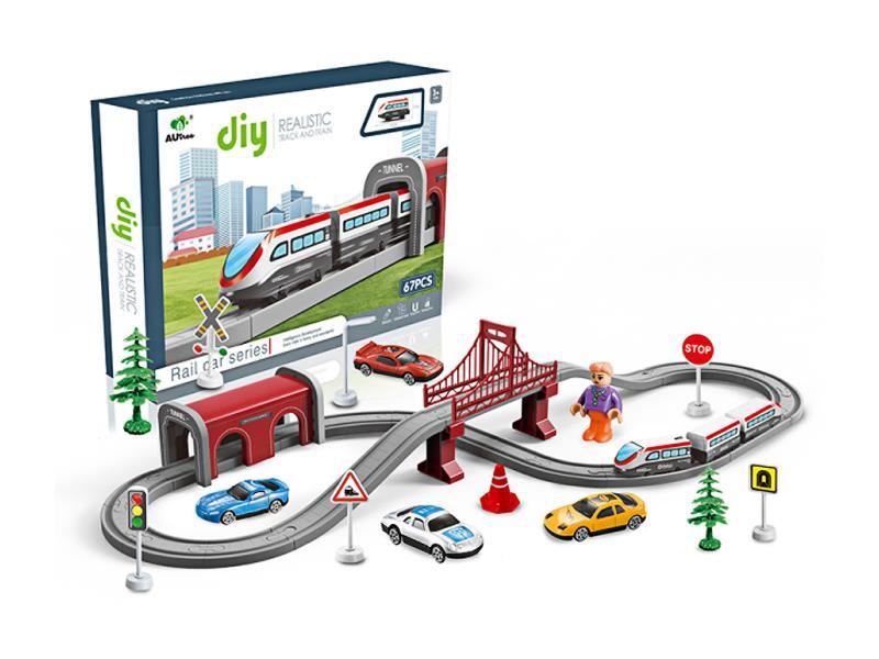 67PCS DIY B/O Urban Rail Train