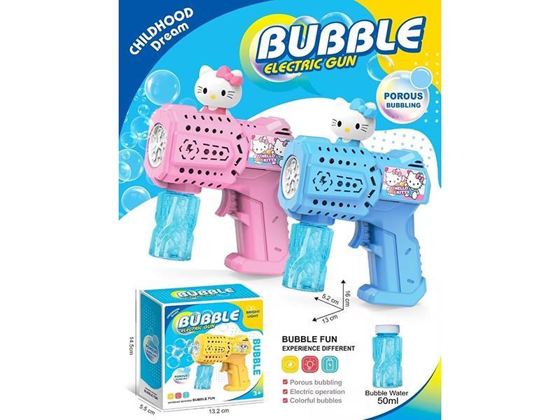 Electric Light Mini 8-Hole Automatic Bubble Gun For Kittens (4 Aa Sections Not Included)