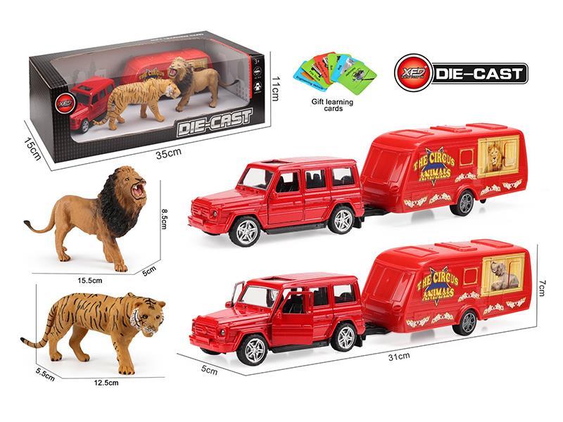 Alloy Pull Back Circus Car