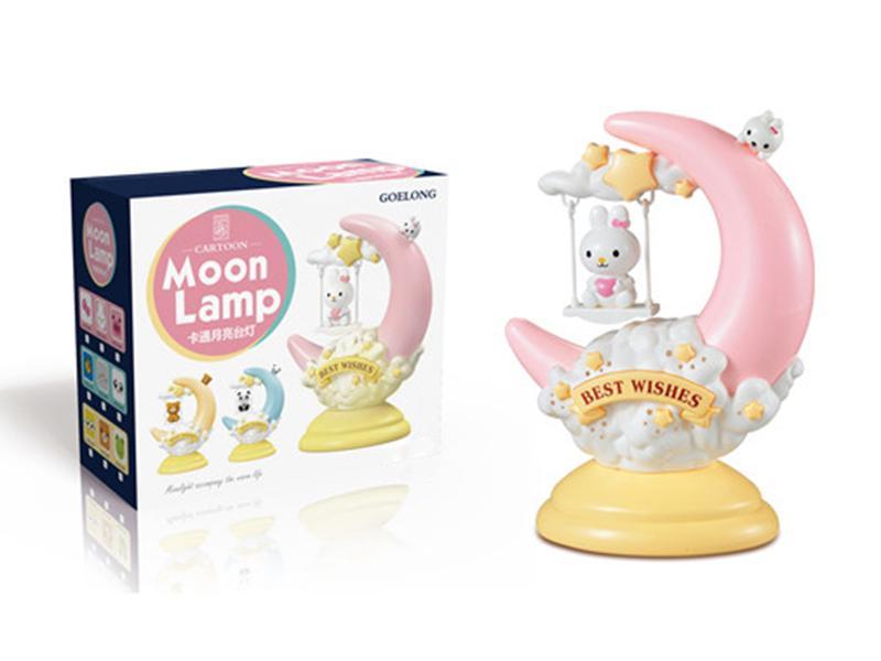 Cartoon Moon Table Lamp - Rabbit