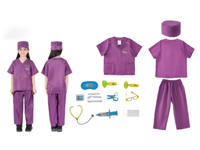 Purple Doctor'S Uniform Suit