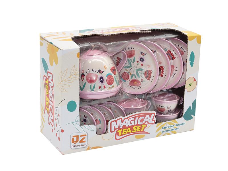 Tinplate Tea Set - Pink