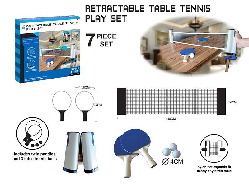 Retractable Table Tennis Play Set