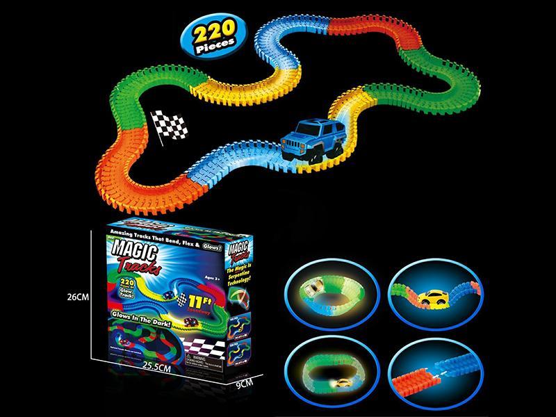 220PCS Magic Glow In The Dark Track