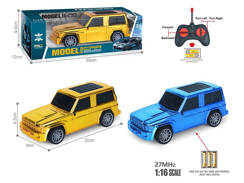 27Mhz 1:16 4-Channel Remote Control Electroplating Jeep Truck(Not Included Batteries)