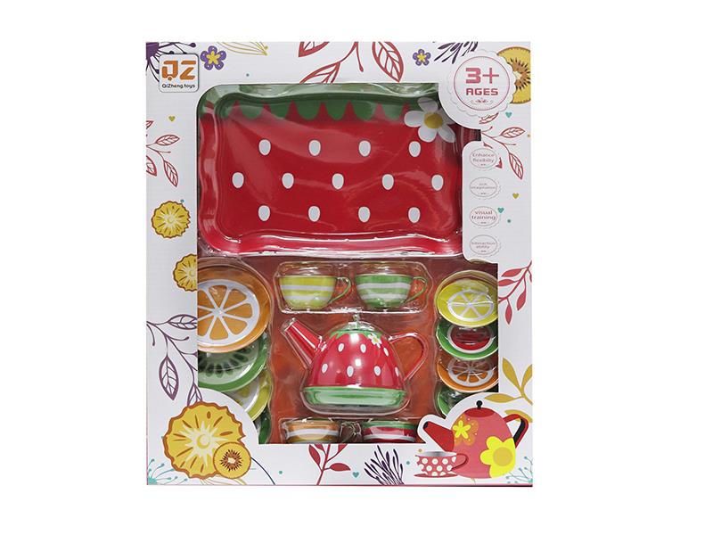 Tinplate Tea Set - Fruit Pattern