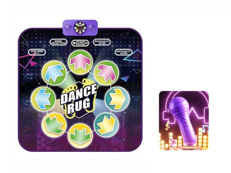 Bluetooth Dance Mat With Lights + Wireless Microphone