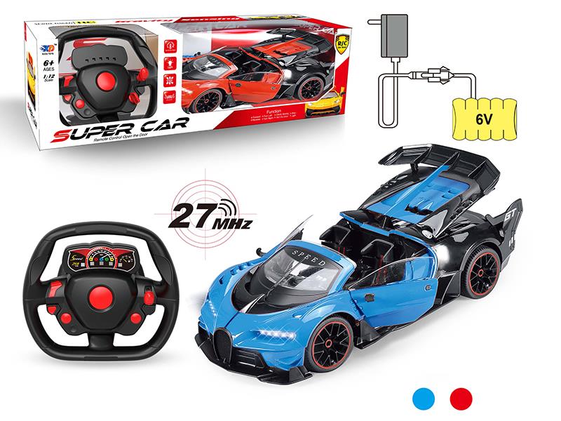 1:12 Bugatti 3 Open Doors Remote Control Convertible Car(With Charger,Rechargeable Batteries)