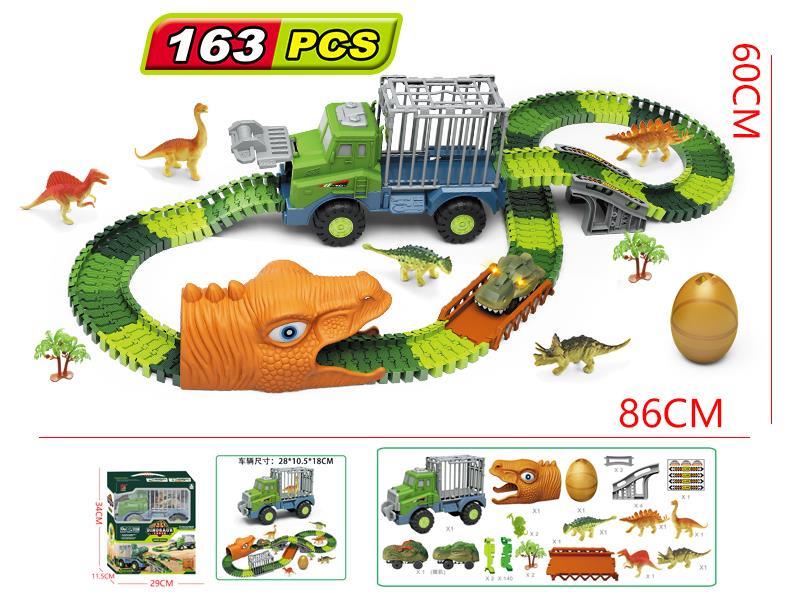 163PCS Engineering Vehicle Track +2 Vehicles