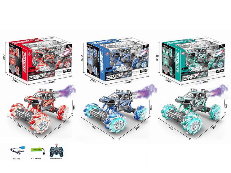 1:14 Remote Control Mist Spray Alloy Climbing Car With Lights And Music