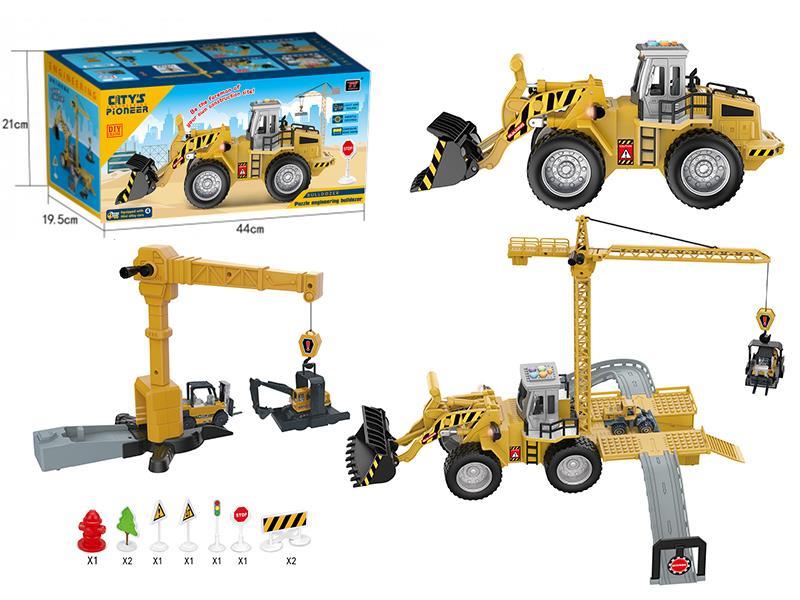 Deformation Bulldozer  + Tower Crane ( Light And Music,Launch,Friction)