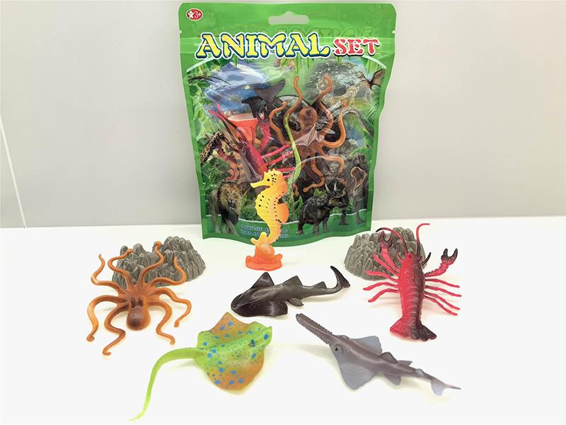 PVC Solid Sea Animals Set