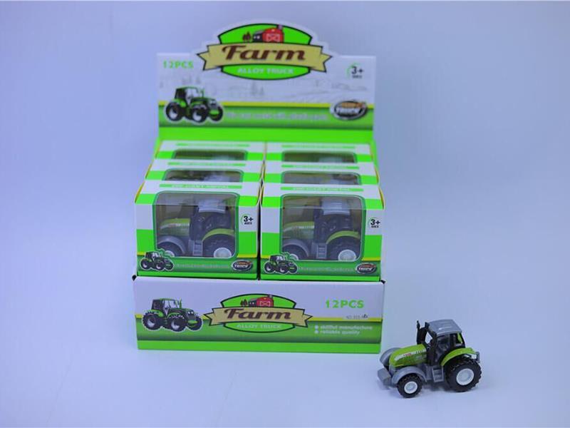 Pull Back Alloy Farm Tractor 12pcs