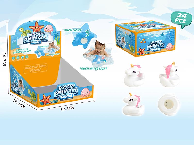 Baby Bathroom Toys Touch Water Light - Unicorn 24pcs