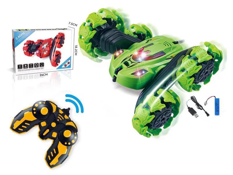 R/C 2.4G Double-Sided Explosive Wheel Stunt Vehicle With Light