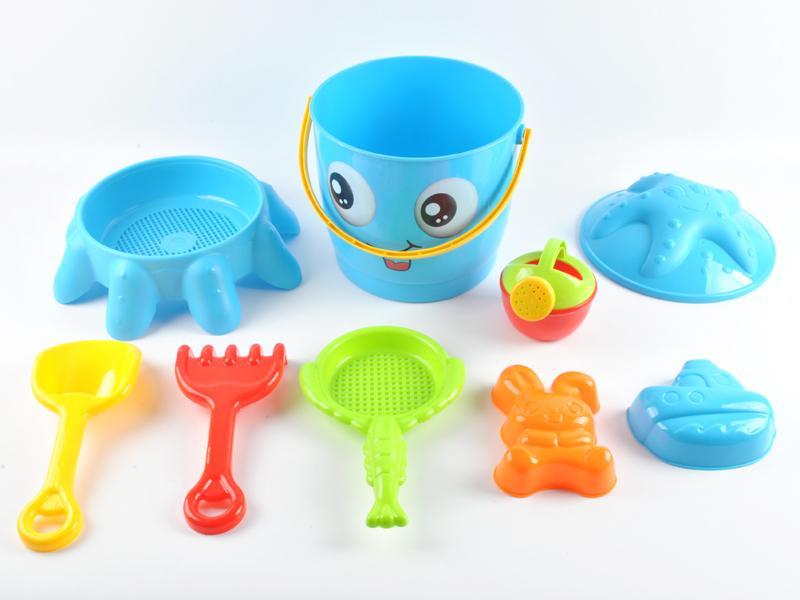 Octopus Expression Beach Bucket with Lid