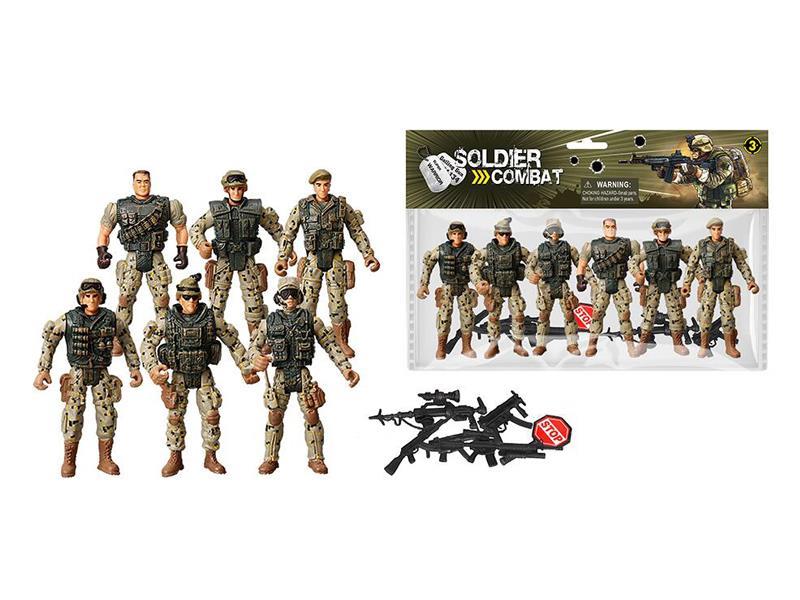 6PCS Military Toys With Weapon
