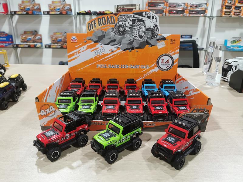 Pull Back Alloy Shock Absorption Wrangler Off-Road Vehicle With Sound And Light