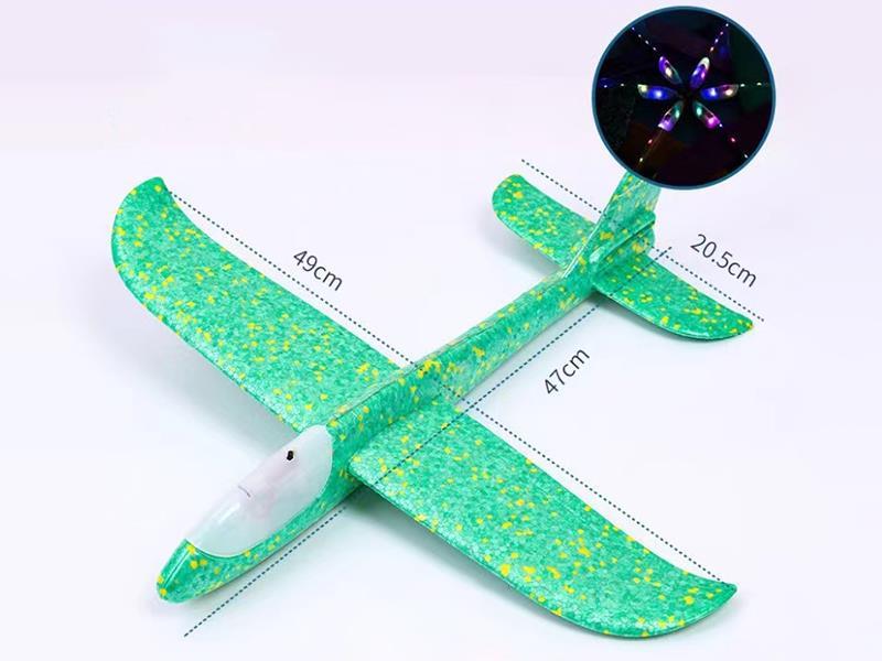 Hand Throwing Aircraft With Lights