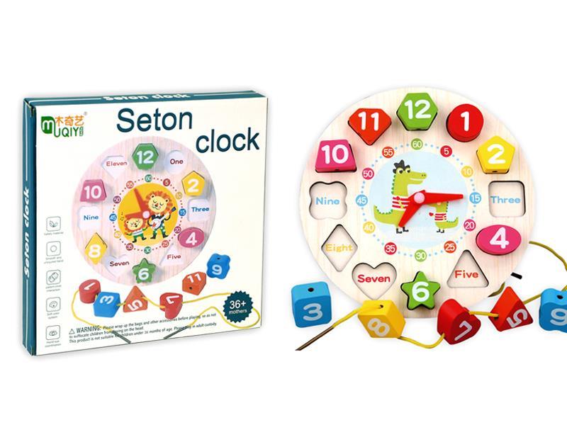 Wooden Crocodile Thread Clock