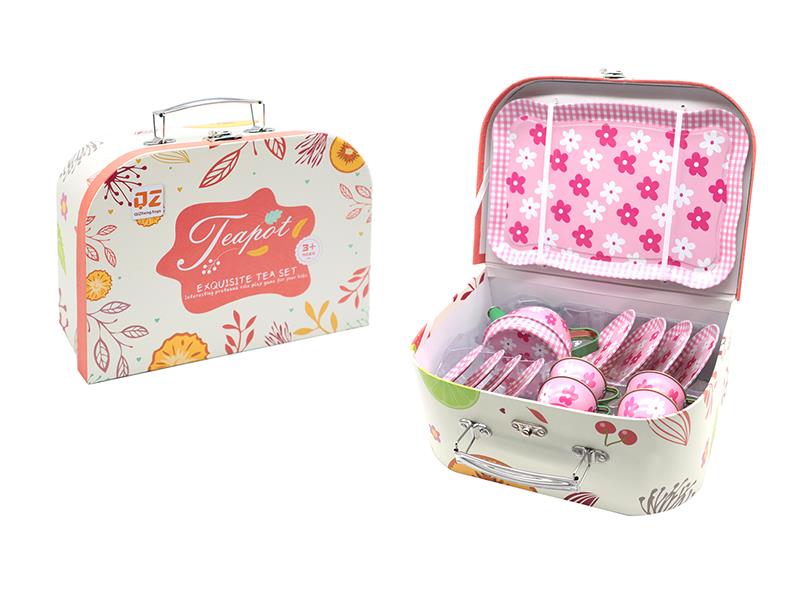 Tinplate Tea Set - Flower Pattern