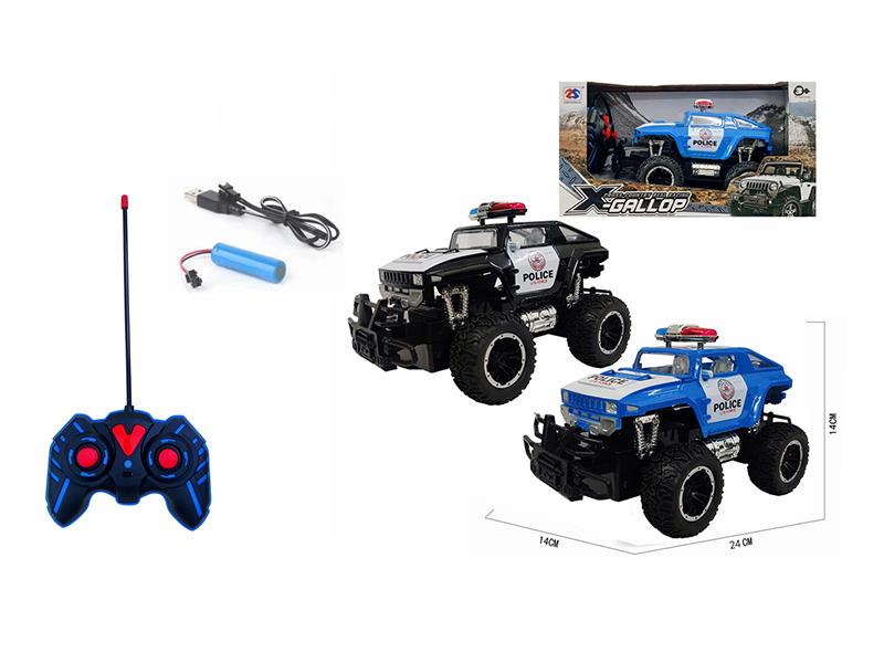 4-Channel Remote Control Hummer Police Car(Lithium Battery, USB Cable)