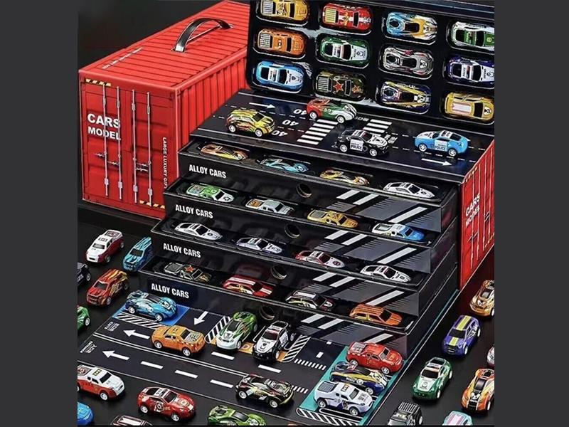 Gift Box Parking Lot With Map (48 Huili Tin Cars)