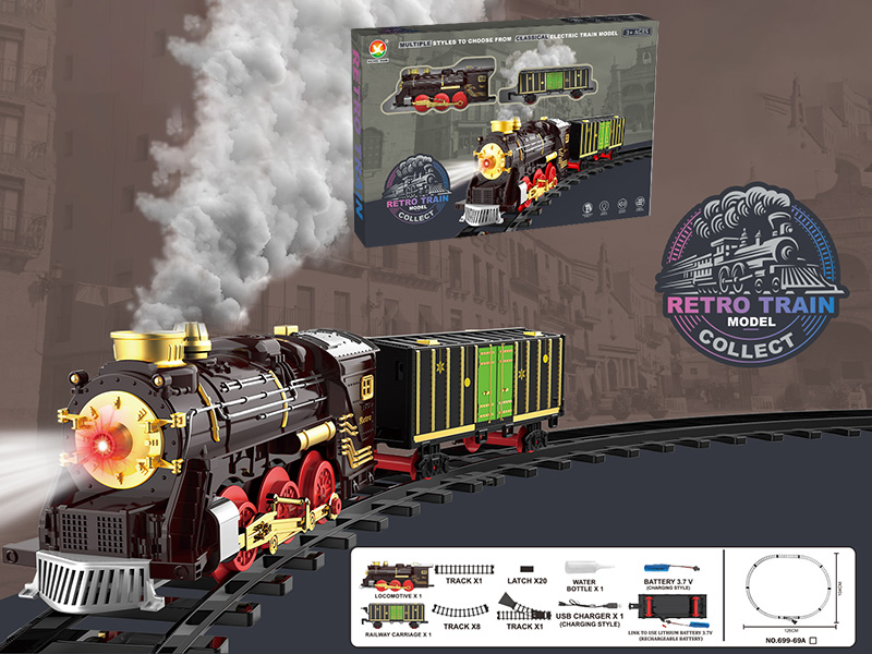 Classical Steam Electric Rail Train Toy