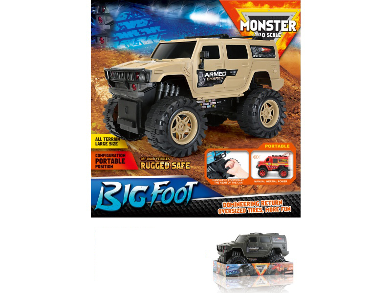 Inertial Monster Military Hummer Portable Car 1:10