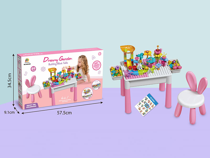 DIY Flower Garden Building Blocks Table