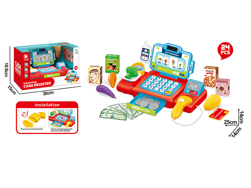 Supermarket Cash Register Set 24PCS(Basic Edition)
