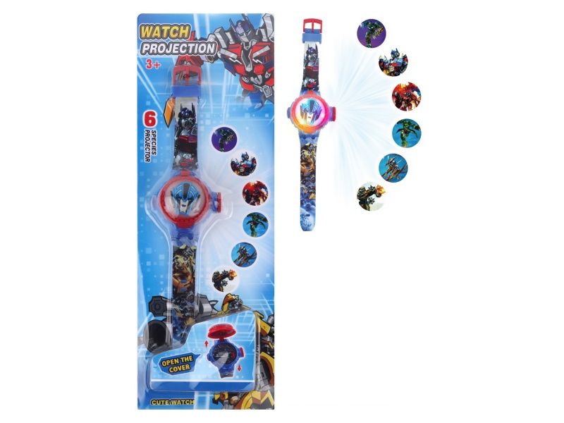 Optimus Prime Projection Flash Rotating Electronic Watch