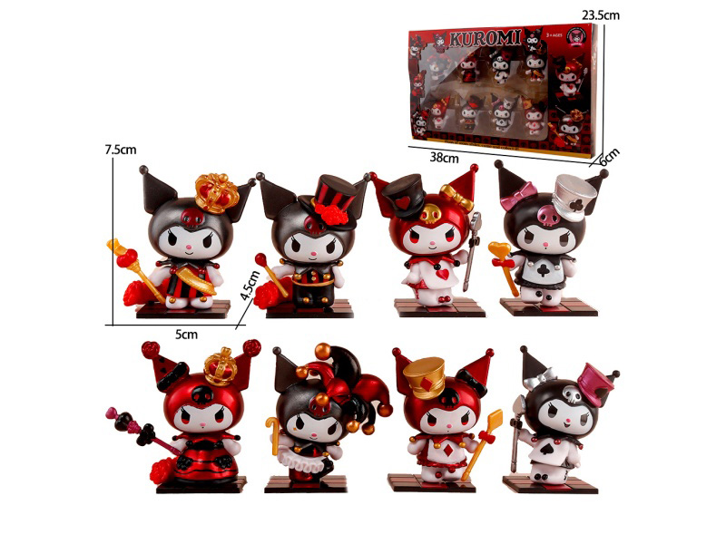 Solid Pvc 8Cm Poker Kingdom Kulomi Children'S Toy Figurine Ornament