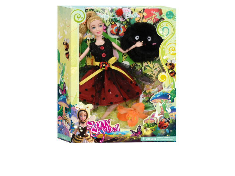 11.5-Inch Insect Series Princess - Plush Headgear (Ladybug)