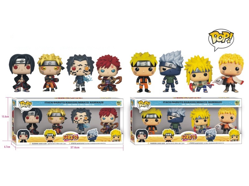 4 "New Pop Naruto Doll 4 Boxed