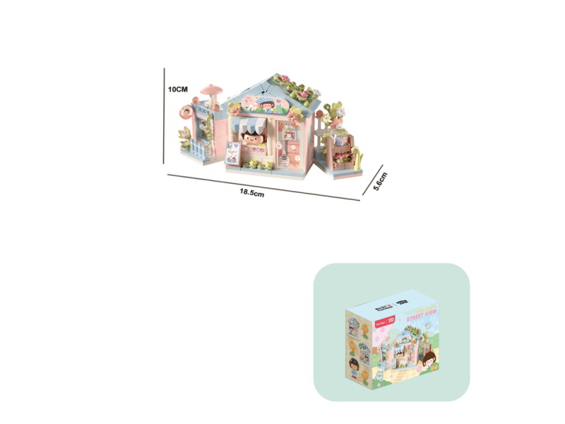 Building Blocks: 284 Pcs Of Small Granular Meat, Meat Sauce Street Jinghua Store