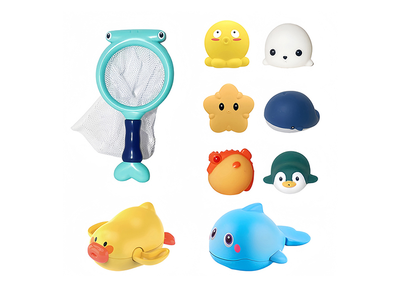 Scoop Net + Wind Up Animals + Vinyl Animal