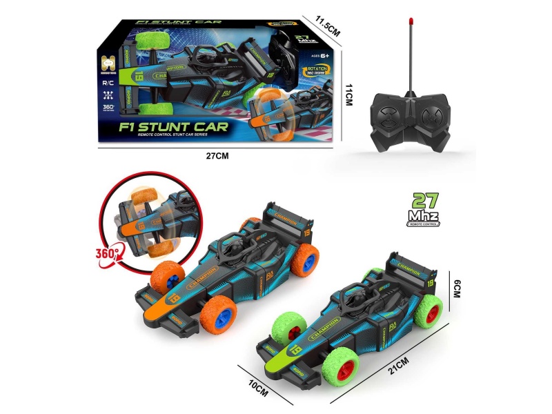Four-Way F1 Stunt Dump Truck (Orange/Green Mixed Color, No Battery Included)