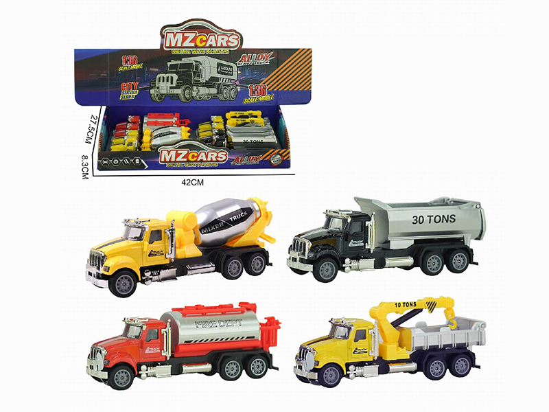 1:36 Pull Back Alloy Cars With Sound And Lights 8pcs