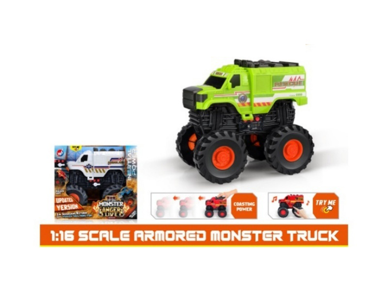 1:16 Hot Wheels Ambulance Inertia Vehicle [With Lights and Music】