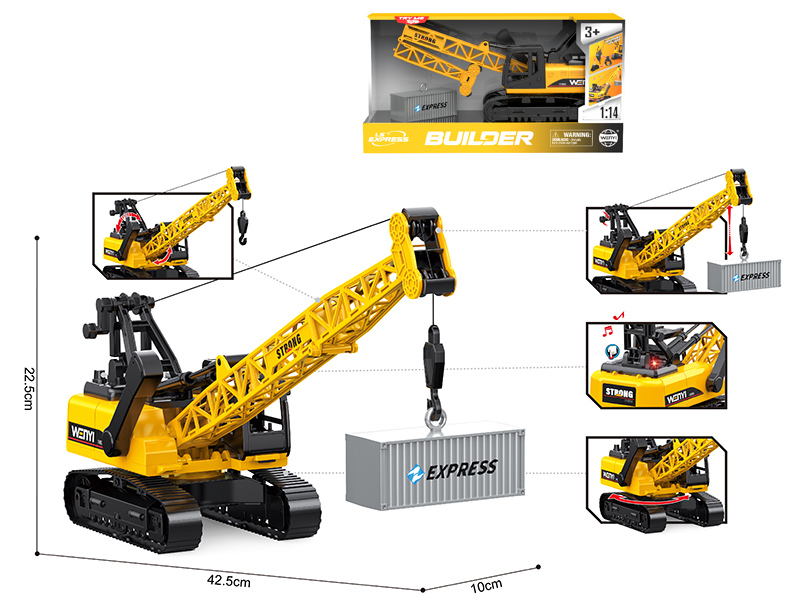 1:14 Friction Crawler-Type Crane(With Lights And Sound)