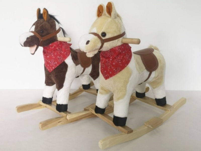 B/O Wooden Rocking Horse With Music