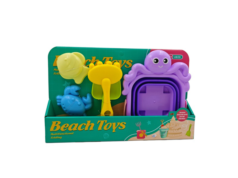 A Set Of 5-Piece Beach Buckets